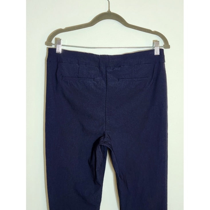 Chico's Navy Straight Leg Pull-On Ankle Pants Size 10