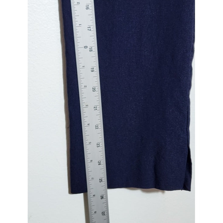 Chico's Navy Straight Leg Pull-On Ankle Pants Size 10
