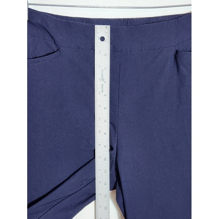 Chico's Navy Straight Leg Pull-On Ankle Pants Size 10