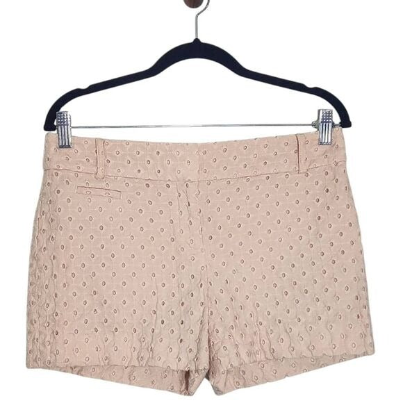 Loft Blush Pink Eyelet Lace Shorts Size 4