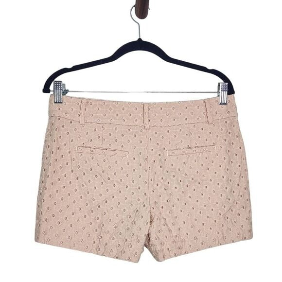 Loft Blush Pink Eyelet Lace Shorts Size 4