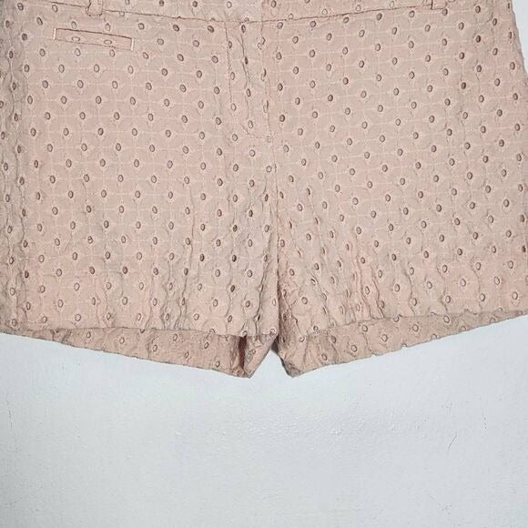 Loft Blush Pink Eyelet Lace Shorts Size 4