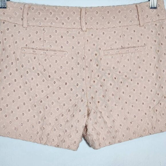 Loft Blush Pink Eyelet Lace Shorts Size 4