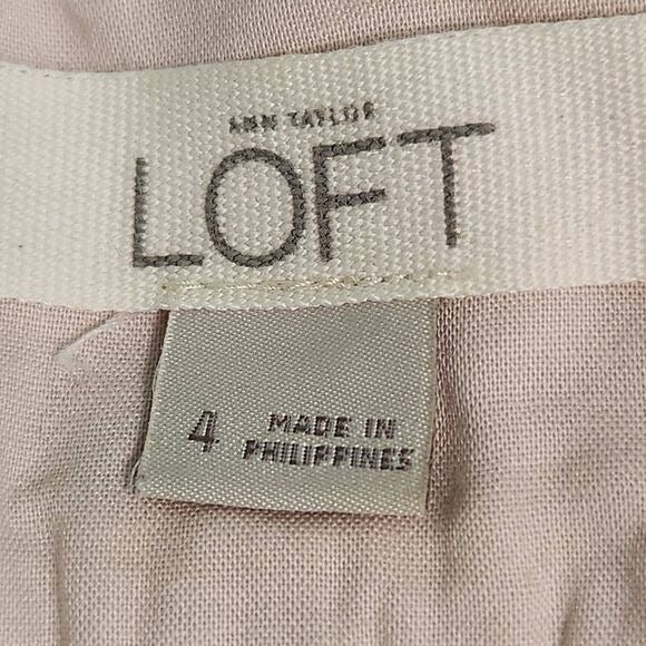 Loft Blush Pink Eyelet Lace Shorts Size 4