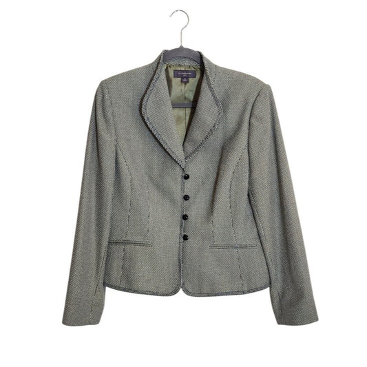 Liz Claiborne Navy and Green Blazer Size 12 NWT