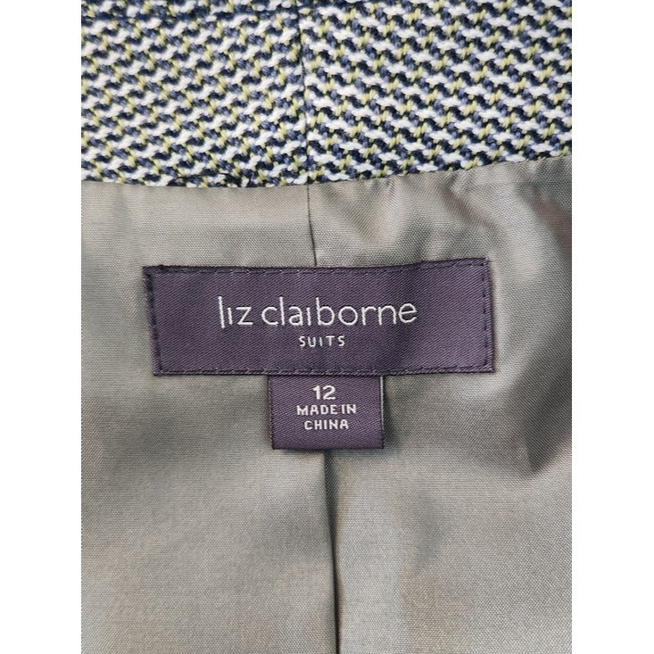 Liz Claiborne Navy and Green Blazer Size 12 NWT