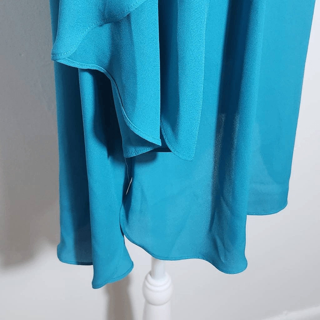 Worthington Turquoise Blue Blouse NWT Size 0X Blue Flowy Blouse
