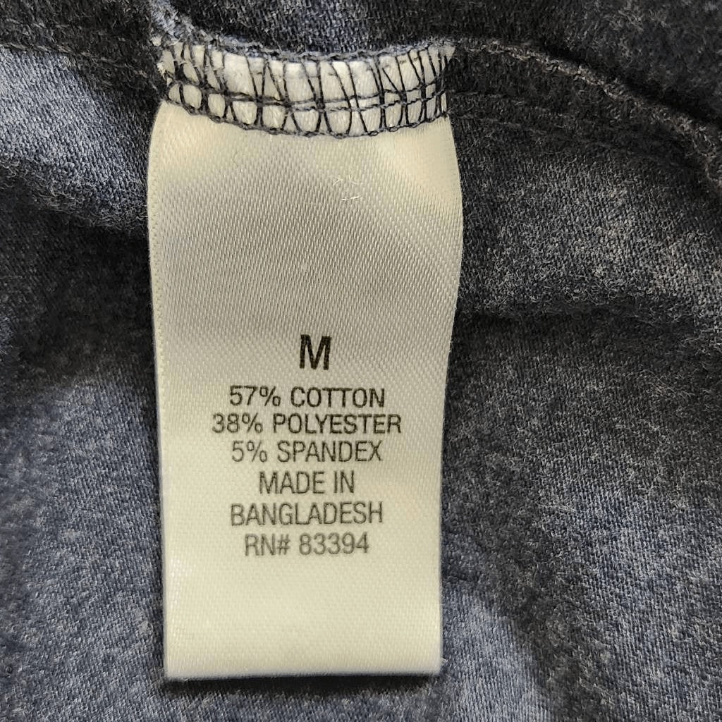 Blue Mountain Navy Short Sleeve V-Neck T-Shirt Size Medium