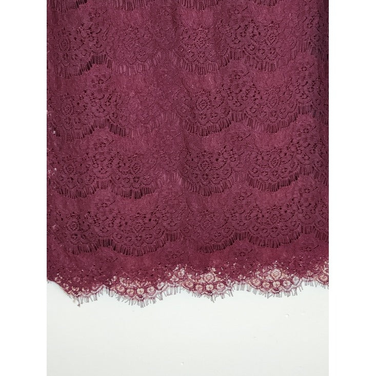 Lulus Burgundy Lace Mini Shift Dress NWT Size Small