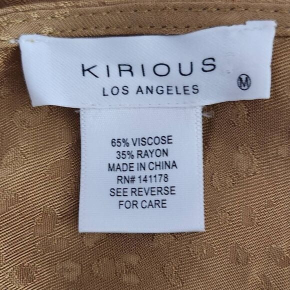 Kirious Tan Leopard Print Crop Top NWT Size Medium Tan Leopard Print Top