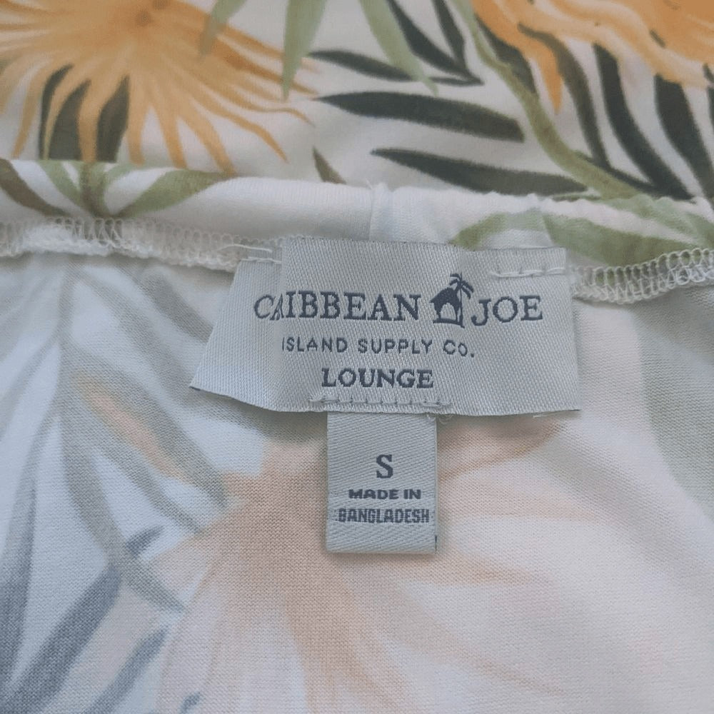 Caribbean Joe Orange and Green Tropical Swim Cover NWOT Size Small
