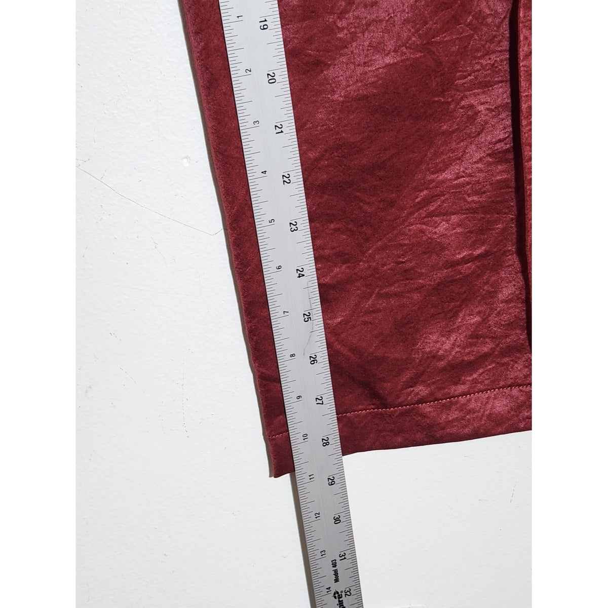 Madewell Burgundy Crinkle Satin Pull-On Drawstring Pants Size Large NWT