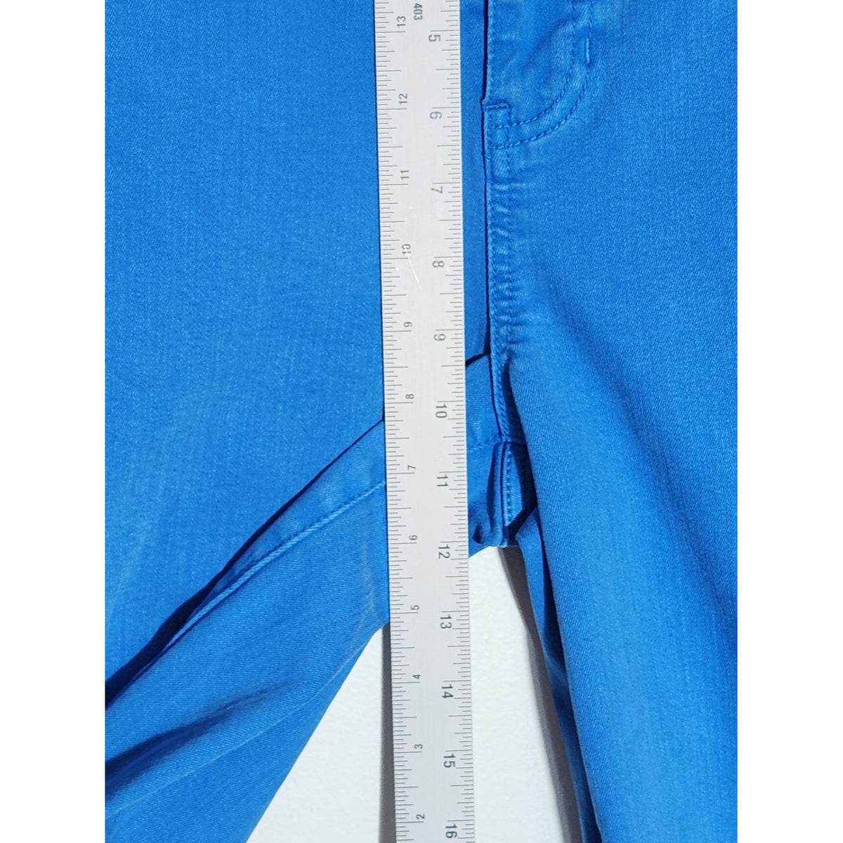 Liverpool Blue Cropped Flare Jeans with Raw Edge Hem Size 12