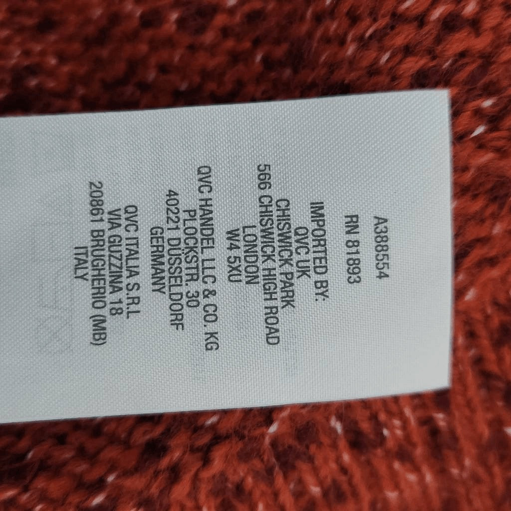 Naturals D&Co. Rust Sweater Size XS Soft Mock Neck Knit Sweater