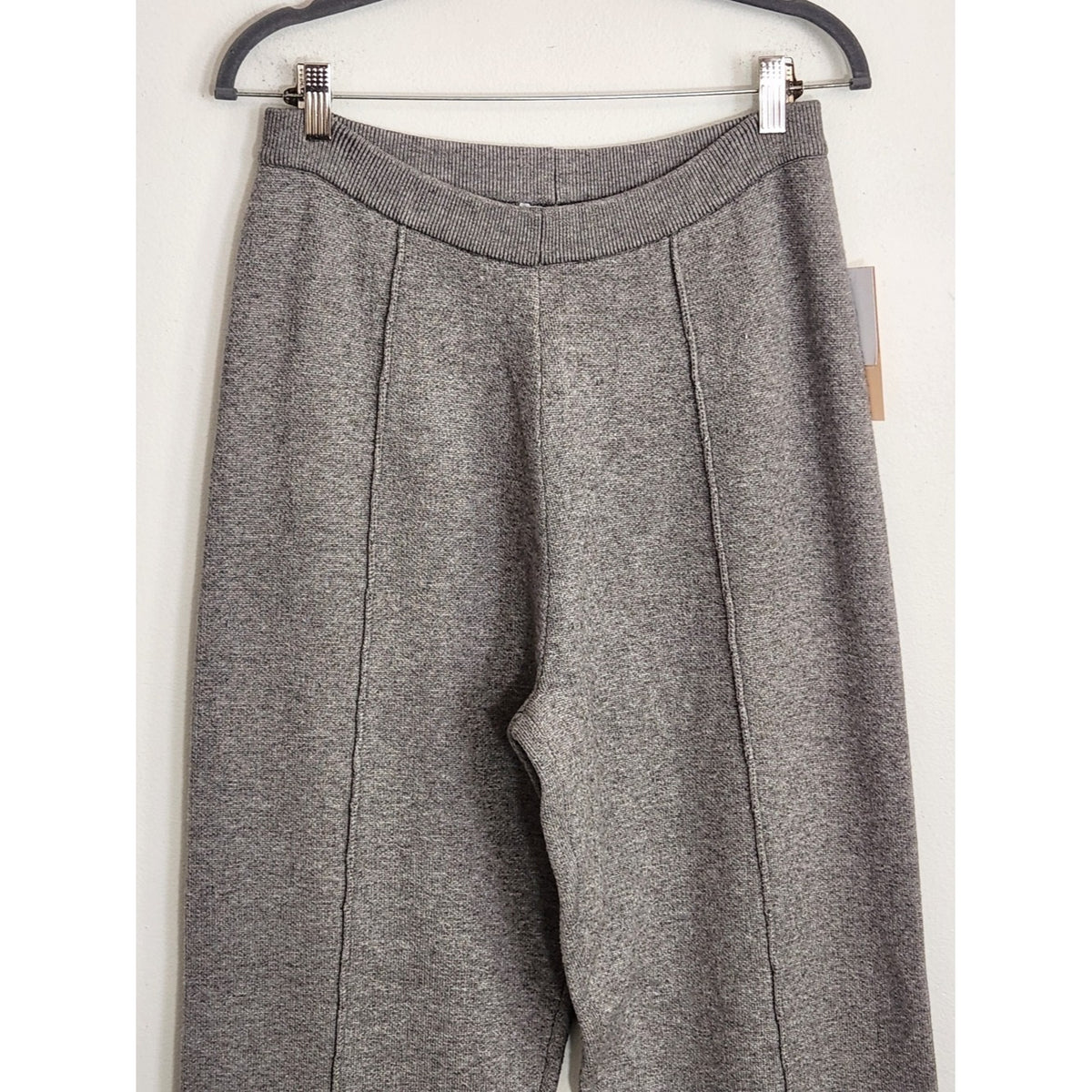 JustFab Gray Sweater Knit Pull-On Pants NWT Size Large