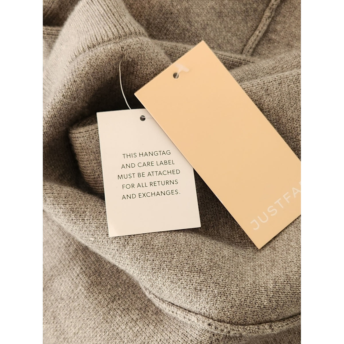 JustFab Gray Sweater Knit Pull-On Pants NWT Size Large