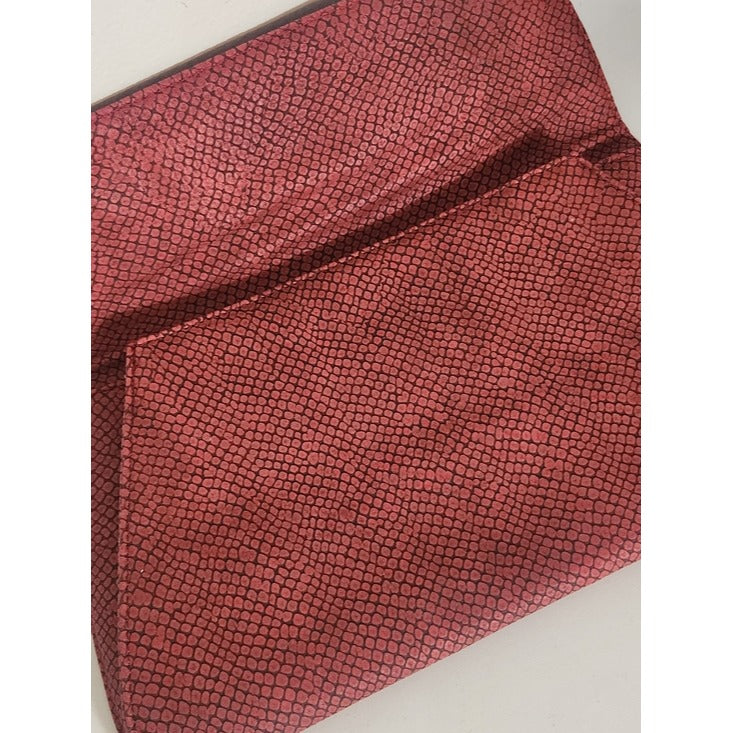 Urban Expressions Red Faux Snakeskin Embossed Clutch