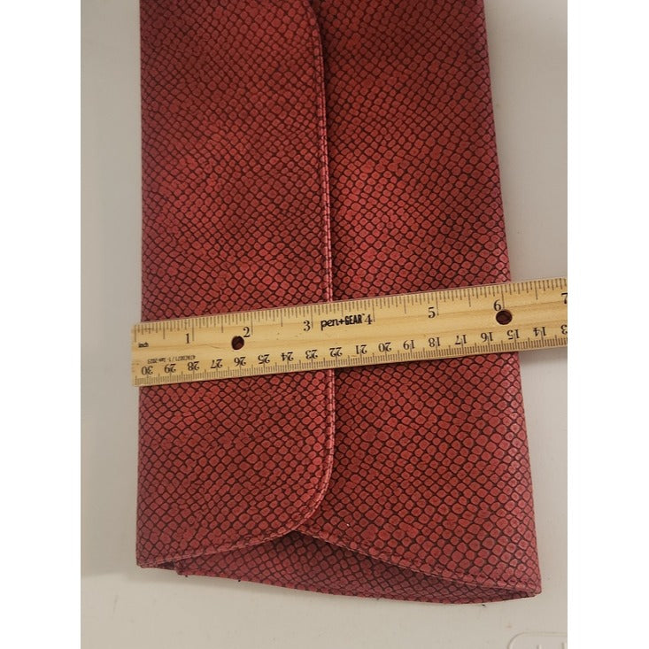 Urban Expressions Red Faux Snakeskin Embossed Clutch