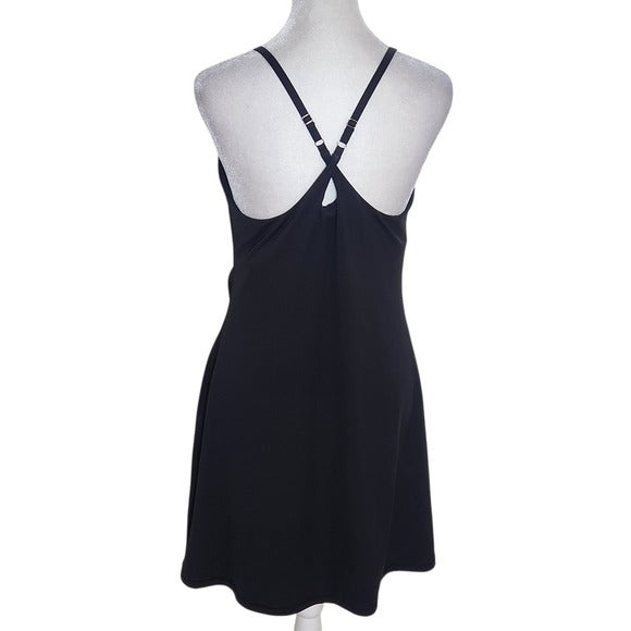 Healthy Yoga Black Tennis Dress Size Large NWT