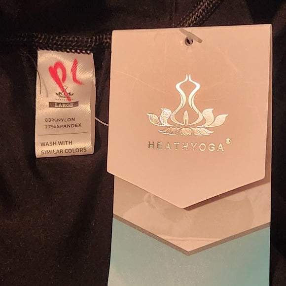 Healthy Yoga Black Tennis Dress Size Large NWT