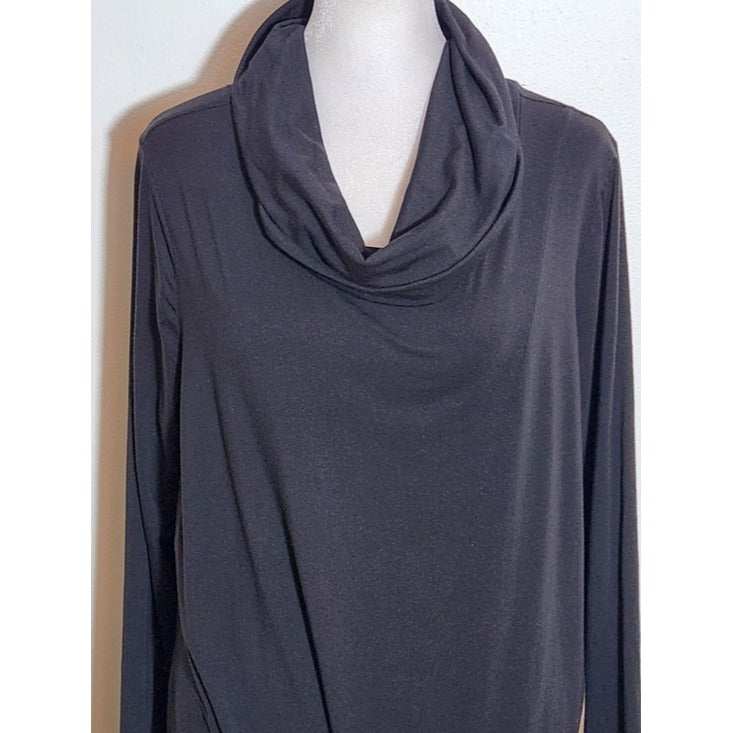 Anybody Black Cowl Neck Top with Hem Tie Size Medium