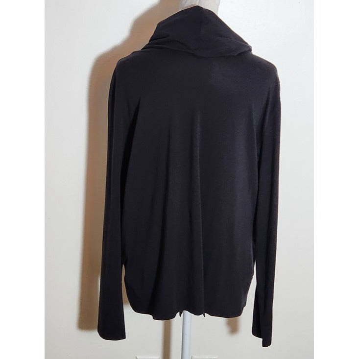 Anybody Black Cowl Neck Top with Hem Tie Size Medium