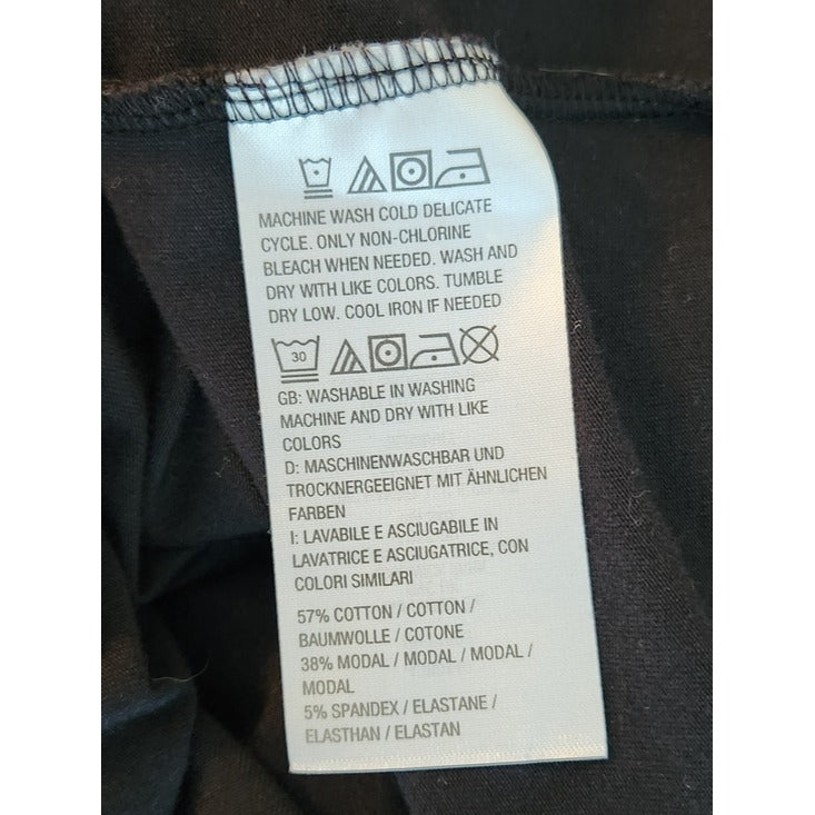 Anybody Black Cowl Neck Top with Hem Tie Size Medium