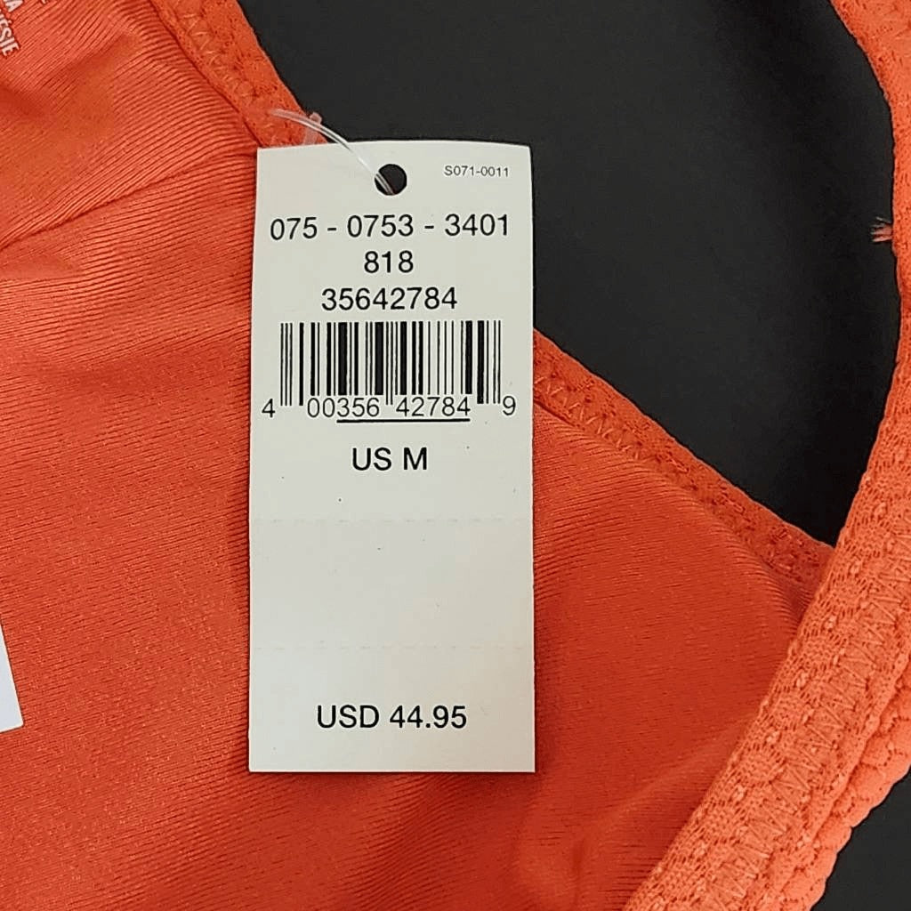 Aerie Orange Cropped Bikini Top NWT Size Medium Orange Textured Swim Top