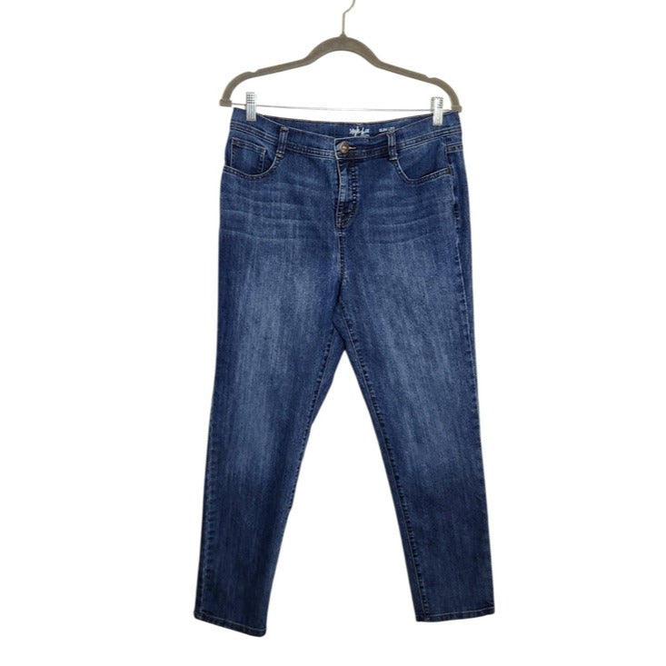 Style & Co Medium Wash Slim Leg Jeans Size 14 Petite