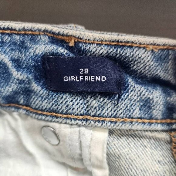 Gap Distressed Girlfriend Straight Ankle Jeans Size 29