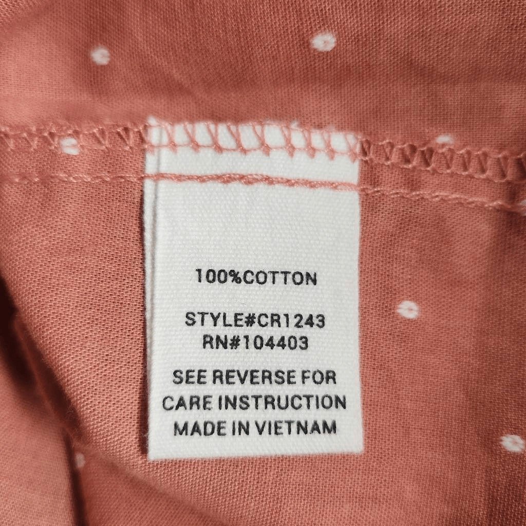 Mine Terra Cotta Sleeveless Blouse with Embroidered Details NWOT Size Medium