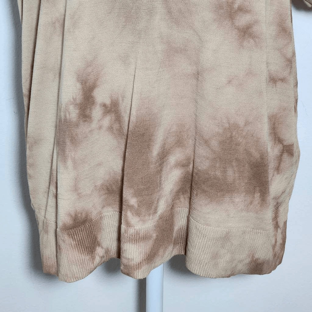 Banana Republic Tan Dyed Short Sleeve Knit Top Size Large Brown Dyed Sweater