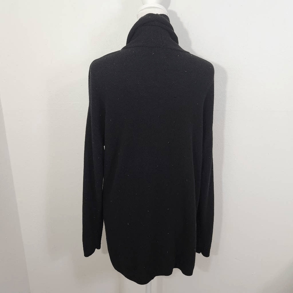 J. Jill Black Sweater with Sparkly Beads Size Small J. Jill Black Cowl Neck