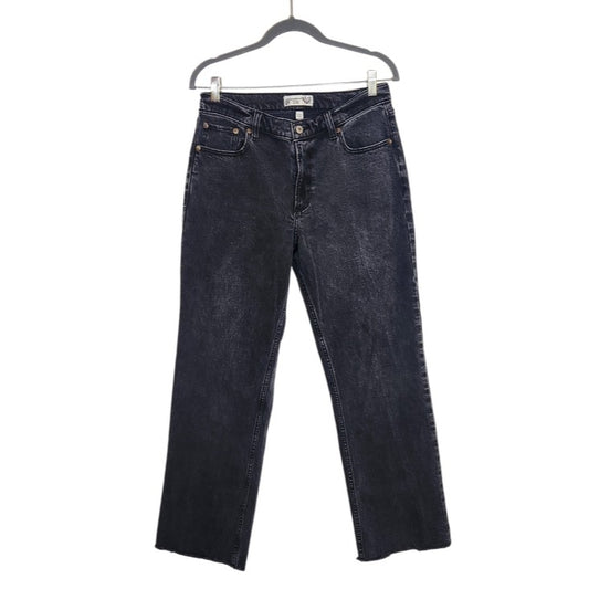 Abercrombie & Fitch Black The Baggy Low Rise Jeans Cut-off Hem Size 27/Size 4