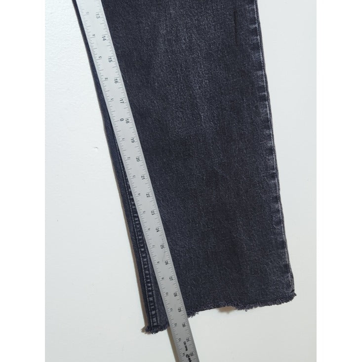 Abercrombie & Fitch Black The Baggy Low Rise Jeans Cut-off Hem Size 27/Size 4