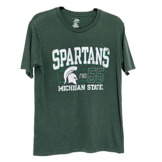Green Michigan State Short Sleeve Tee Size Medium Men's Green Spartans T-Shirt