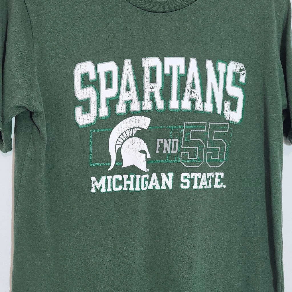 Green Michigan State Short Sleeve Tee Size Medium Men's Green Spartans T-Shirt
