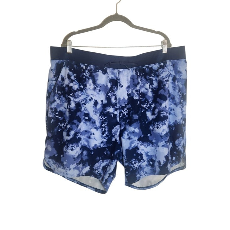 Athletic Works Pull-on Blue Print Athletic Shorts Size 2XL