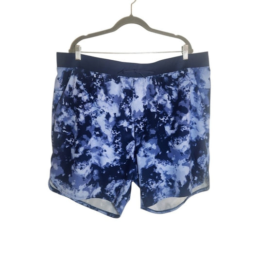 Athletic Works Pull-on Blue Print Athletic Shorts Size 2XL