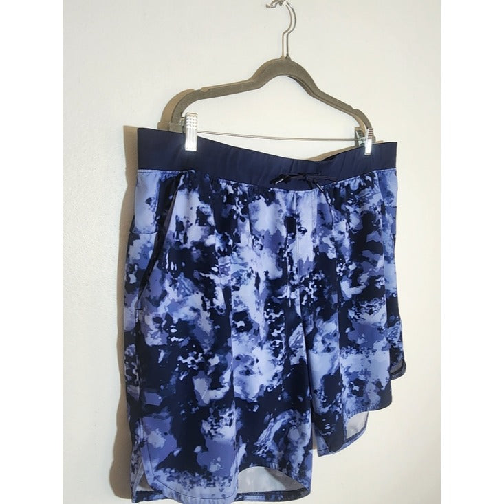 Athletic Works Pull-on Blue Print Athletic Shorts Size 2XL