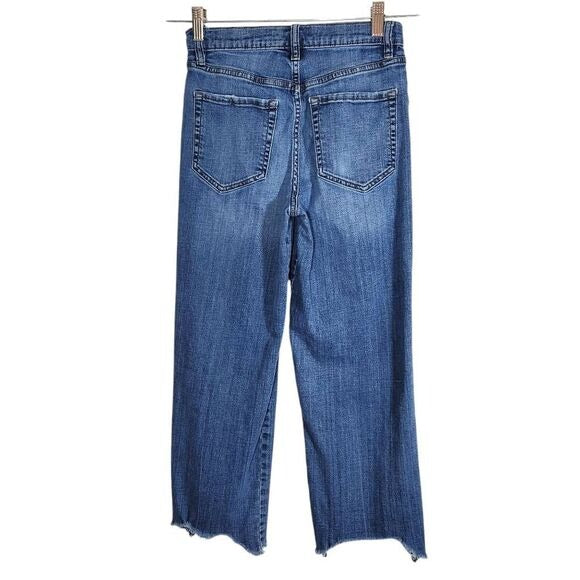 Ella Moss Cropped Distressed Denim Size 27 Ella Moss Wide Leg Cropped Jeans