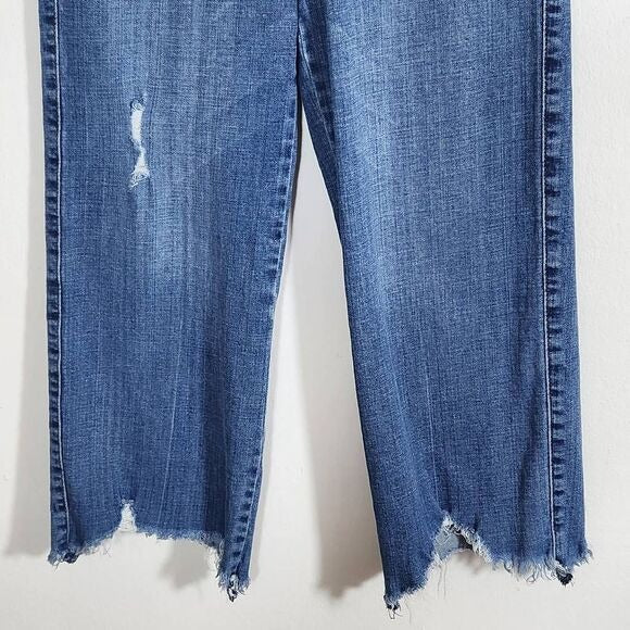 Ella Moss Cropped Distressed Denim Size 27 Ella Moss Wide Leg Cropped Jeans