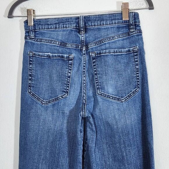 Ella Moss Cropped Distressed Denim Size 27 Ella Moss Wide Leg Cropped Jeans