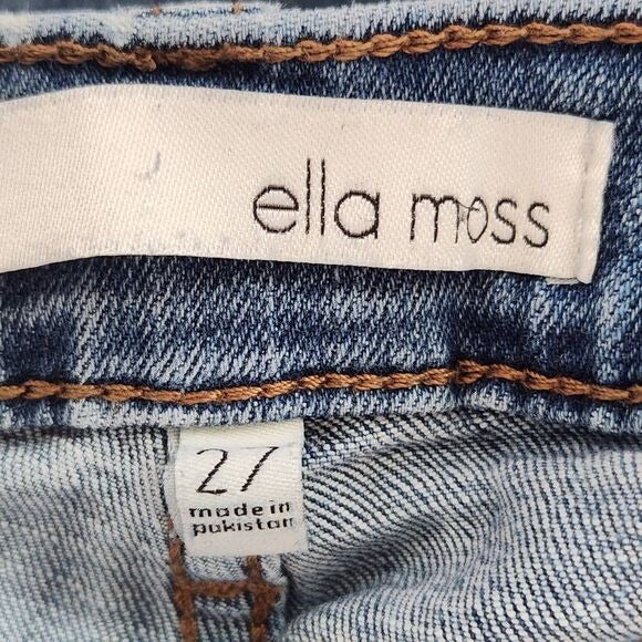 Ella Moss Cropped Distressed Denim Size 27 Ella Moss Wide Leg Cropped Jeans
