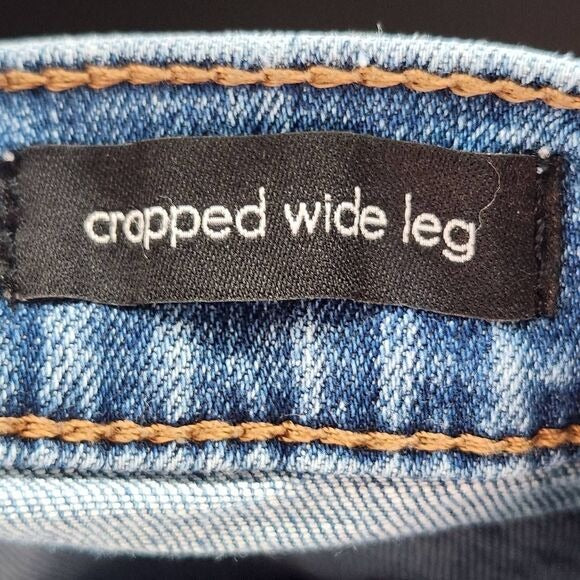 Ella Moss Cropped Distressed Denim Size 27 Ella Moss Wide Leg Cropped Jeans