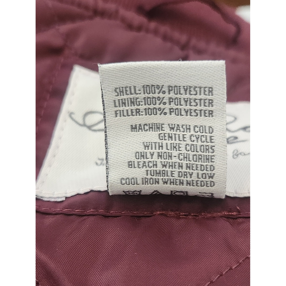 American Rag Burgundy Fitted Ruched Bomber Jacket Size Small
