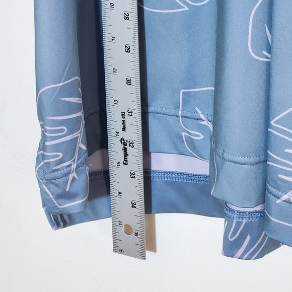 FootJoy Fedex St. Jude Light Blue Palm Print Golf Polo Shirt Size 2XL