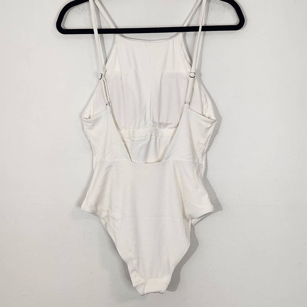 Andie Cream One-Piece Swimsuit NWT Large Cream Andie One Piece Swimwear