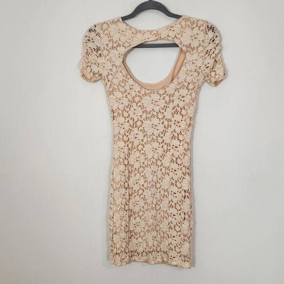 Pins and Needles Blush Bodycon Mini Dress NWT Small Romantic Bodycon Dress