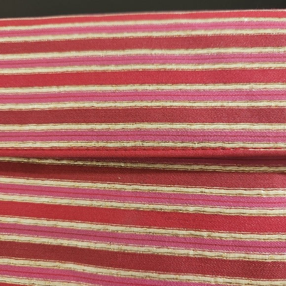 Timothy Hitsman Red and Pink Striped Vintage Clutch Purse With Strap
